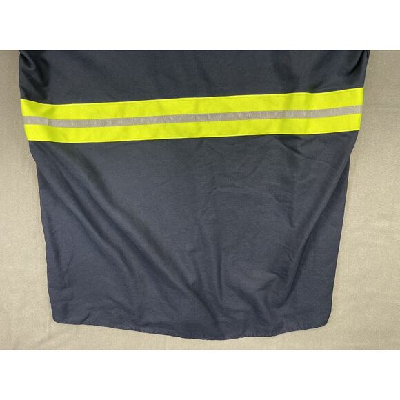 RED KAP LARGE MENS SHIRT BLUE REFLECTIVE STRIPE HI RES TOW TRUCK SAFETY - Picture 13 of 13